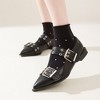 Anna-Kaci 5 Pairs Women’s Ankle Socks Soft Ribbed Top with Small Polka Dot Pattern for Loafers Ballet Flats or Sneakers - 4 of 4