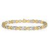 Black Bow Jewelry 14k Two Tone Gold, 5mm Hugs and Kisses Link Bracelet, 7.25 Inch - 3 of 4