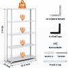 Clearance, 5 Tier Shelf Organizer, Home Shelving Unit with Adjustable Height, Stable Metal Shelves Organizer for Pantry, Kitchen and Closet, White - 2 of 4