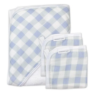 Honest Baby 3-Piece Organic Cotton Hooded Towel Set - 1 of 4