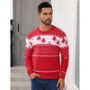 Coolmee Mens Ugly Christmas Sweater Pullover Long Sleeve Crew Neck Tree Print Soft Knitted Sweaters - 4 of 4