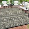 Outdoor Rug Waterproof Patio Rug Mat Geometric Rug Plastic Straw Outside Rug for RV Camping Picnic Reversible Rug, 6' x 9' Beige Brown: Quick-Drying - 3 of 4