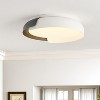 Modern LED Flush Mount Ceiling Light, Black and White Swirl Round Fixture for Bedroom or Kitchen - 3 of 4
