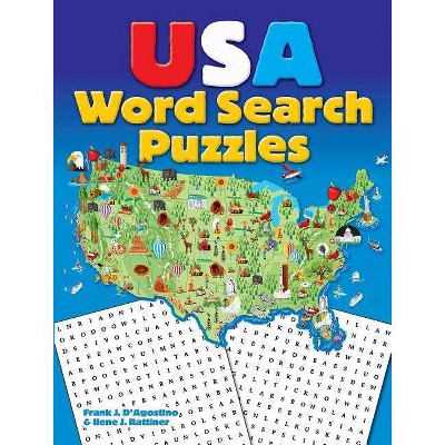 USA Word Search Puzzles - by  Ilene J Rattiner & Frank J D'Agostino (Paperback)