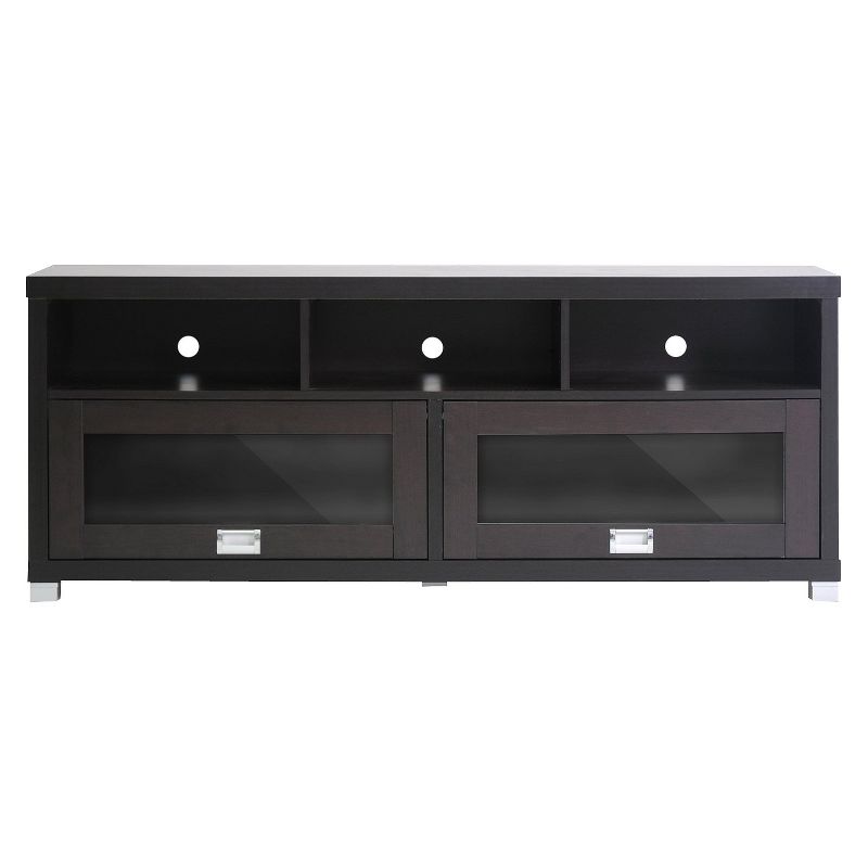 Modern TV Stand for TVs up to 62&#34; Dark Brown - Wholesale Interiors, 1 of 5