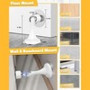 DOMETOUR Magnetic Door Stoppers 2 Pack, Stainless Steel, Wall/Floor Mount, No Drill, White - 3 of 4
