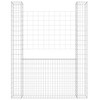 vidaXL U-shape Gabion Basket with 2 Posts Iron 55.1 in.x7.9 in.x78.7 in. - 3 of 4