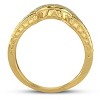 Pompeii3 1/5 Ct Diamond Curved Wedding Engagement Ring Enhancer Band 14k Yellow Gold - 2 of 4