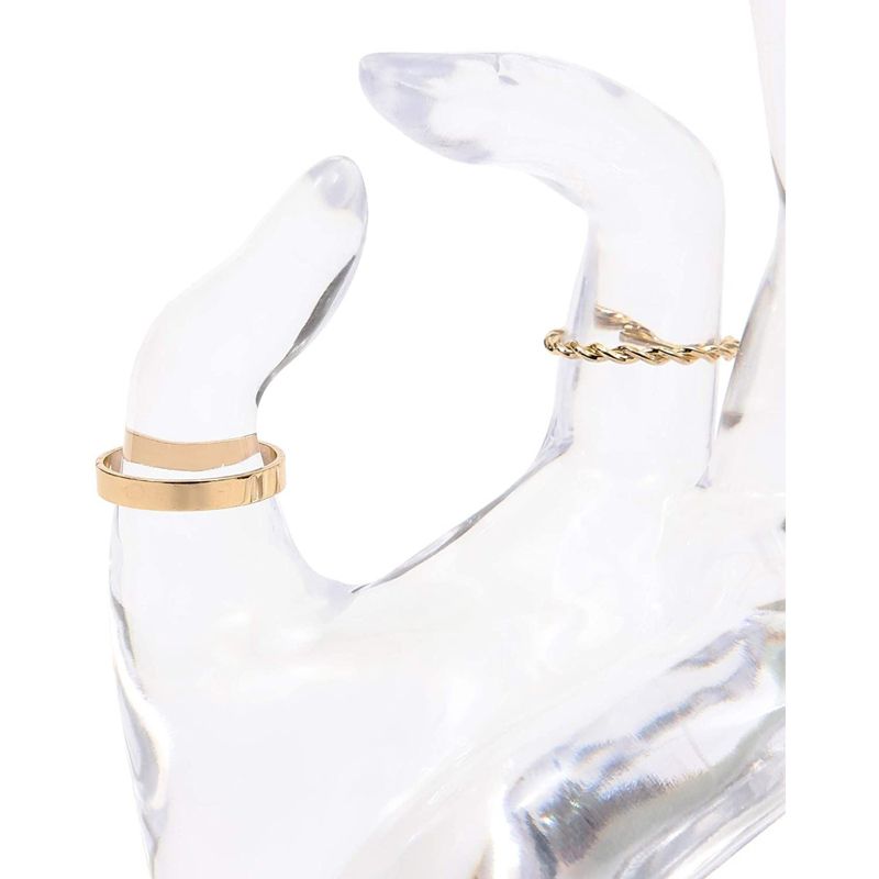 Clear Transparent Hand Shaped Ring Holder Stand Organizer for Jewelry Bracelet Bangle Display Showcase 6.3" Tall, 4 of 6