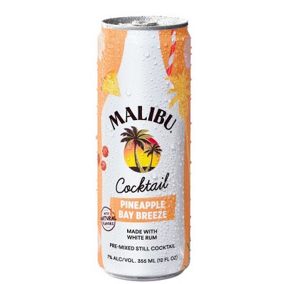 Malibu Pineapple Bay Breeze - 4pk/355ml Cans : Target