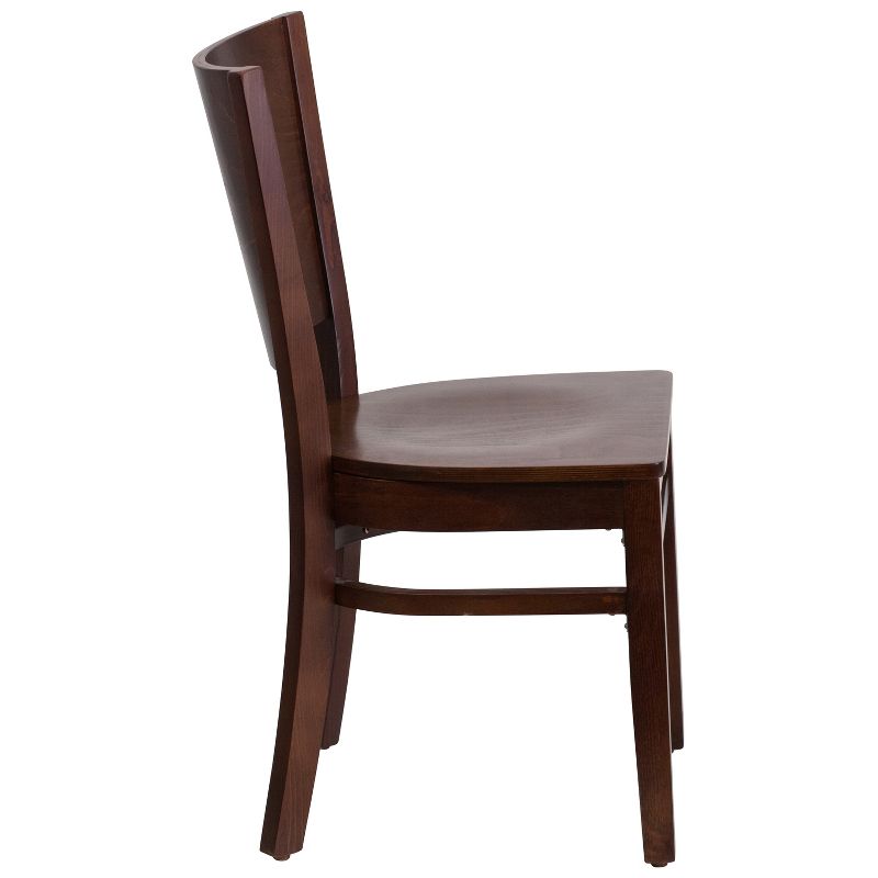 Emma and Oliver Solid Back Wooden Restaurant Dining Chair, 4 of 7