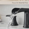 ChicFurnit Bathroom Sink Faucet Three Hole Basin Mixer with Pop Up Drain for Trendy Bathrooms, Brown, 15"*10.6"*3.3" - 4 of 4