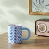 16oz Stoneware Checker Love You Dad Mug Blue - Room Essentials™ - 2 of 4