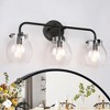 LNC Maison Matte Black with Seeded Glass  Modern/Contemporary Vanity  Lights,2 Light/ 3 Light/ 4 Light - 2 of 4
