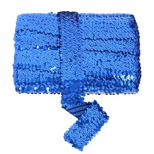 Alilang Elastic Sequin Trim, 1.9 Inch 5 Row Flat Glitter Paillette Sequin Ribbon, Bling Fabric DIY Metallic Stretch Sequin Strip, 11 Yards - 1 of 4
