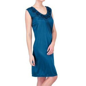 Ezi Satin Nightgowns for Women - Soft & Breathable Knee-Length Night Gowns - 1 of 4