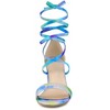 Allegra K Women's Tie Dye Lace-Up Strappy Chunky Heel Sandals - 3 of 4