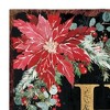 HomeRoots 36" Black Gold Green And Red Solid Wood Happy Holidays Christmas Poinsettia Porch Sign - 4 of 4