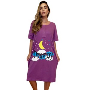 Just Love Short Sleeve Nightgown Sleep Dress for Women - 1 of 3
