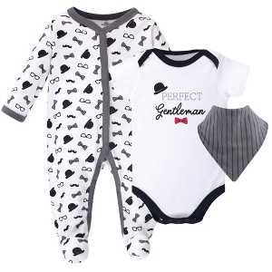Little Treasure Baby Boy Sleep and Play, Bodysuit and Bib, Gentleman - 1 of 1