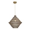 Uttermost Sigh 1-Light Pendant-Antique Brass Woven Metal with Adjustable Cord - 3 of 4