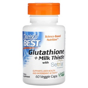 Doctor's Best Glutathione + Milk Thistle , 60 Veggie Caps - 1 of 2