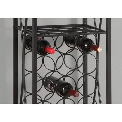 Industrial Black Metal 41" Wine and Glass Rack