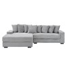 111.4" Corduroy L-Shaped Sectional Sofa with Armrest Cup Holder, Storage & Recliner - 4 of 4