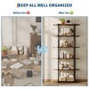 6 Tier Bookshelves, Home Office Bookcase Shelf Storage Organizer, Free Standing Storage Shelving Unit for Bedroom, Living Room and Home Office - 4 of 4