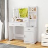 NicBex  Makeup Vanity Desk with Mirror Vanity Table with Mirror, 5 Drawers, 3 Level Dresser and Storage Cabinet for Bedroom - 2 of 4