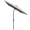 Okak 6 x 9ft Outdoor Patio Waterproof Umbrella with Push Button Tilt Market Table Umbrella with Crank without flap for Pool Backyard Garden - 3 of 4