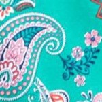 clover green paisley floral