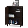Tangkula Bathroom Storage Cabinet Floor Storage Freestanding Organizer Cabinet Black/Gray/Brown - 3 of 4