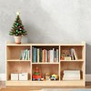 Montessori Wooden Storage Shelf, 5-Compartment Toy & Book Organizer with Adjustable Dividers, Natural Finish Kids' Bookcase for Playrooms - 2 of 4