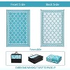 Coucheta Outdoor Rug Reversible Waterproof Patio Rug for Camping, Picnic & Backyard - Grey White Geometric Design, Multi-Color & Size - 4 of 4