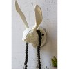 Cast Iron Rabbit Wall Hook 7"H in Distressed Antique White by Kalalou, Set of Two - 2 of 3