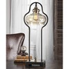 Uttermost Industrial Table Lamp 28 1/2" Tall Aged Black Iron Brass Light Amber Glass Shade for Living Room Bedroom House Bedside - 2 of 2