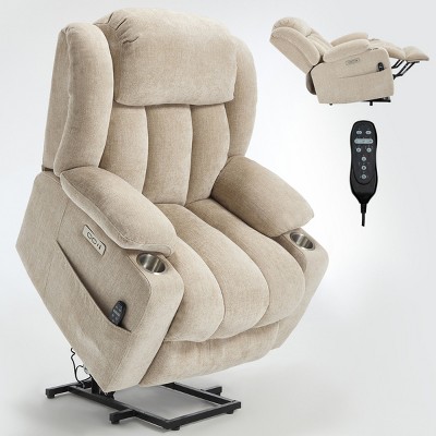 GlasFlength Massage Chairs Human Touch Massage Chairs Real Home Massage Chair Compact Chair Full Body Relax for Living Room, Beige, 34.6"*29.1"*43.3"