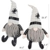 SEVOBAL Party Decorations and Accessories set 2 Fabric Sitting Gnome with White Hat Spider for Halloween Decor, Black White, 10"*6.5"*9.05" - 4 of 4