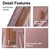 3-Piece Rose Gold ABS Hardshell Luggage Set, Lightweight Spinner Suitcases with TSA Lock, 20/24/28 in - 3 of 4