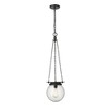 Calhoun 1-Light Lantern Pendant - Mid-Century Modern Chic with Milk Glass Globe - 4 of 4