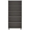 vidaXL Highboard HAMAR - Solid Pinewood and MDF Construction - Light Gray Finish - Classic Design - 33.5" X 13.8" X 70.9" Dimensions - 3 of 4