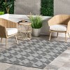 Nuloom Resi Striped 8x10 Indoor/Outdoor Area Rug for Living Room Patio Deck Front Porch Kitchen, Dark Grey/Ivory - 2 of 4