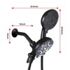 SEVOBAL Shower Faucets High Pressure 3-Way Rainfall Combo Rain Showerhead Hand Held Shower Head Bathroom Accessories Faucets, Black, 16"*16"*12" - 2 of 4