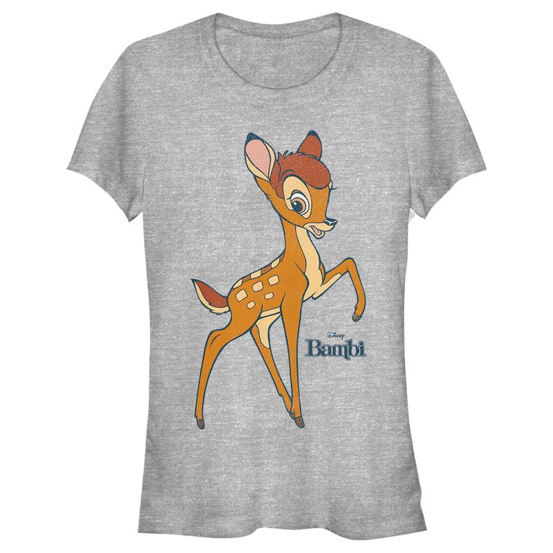 Juniors Womens Bambi Three Leg Pose T-Shirt, 1 of 5