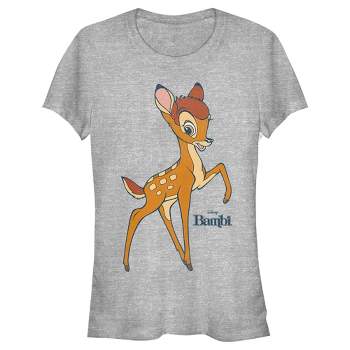 Juniors Womens Bambi Three Leg Pose T-Shirt