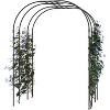 Garden Arch Trellis for Climbing Plants Metal Outdoor Arbor with Rust-Resistant Coating - Perfect for Weddings, Patio, Lawn Decor & Vine Support - 2 of 4