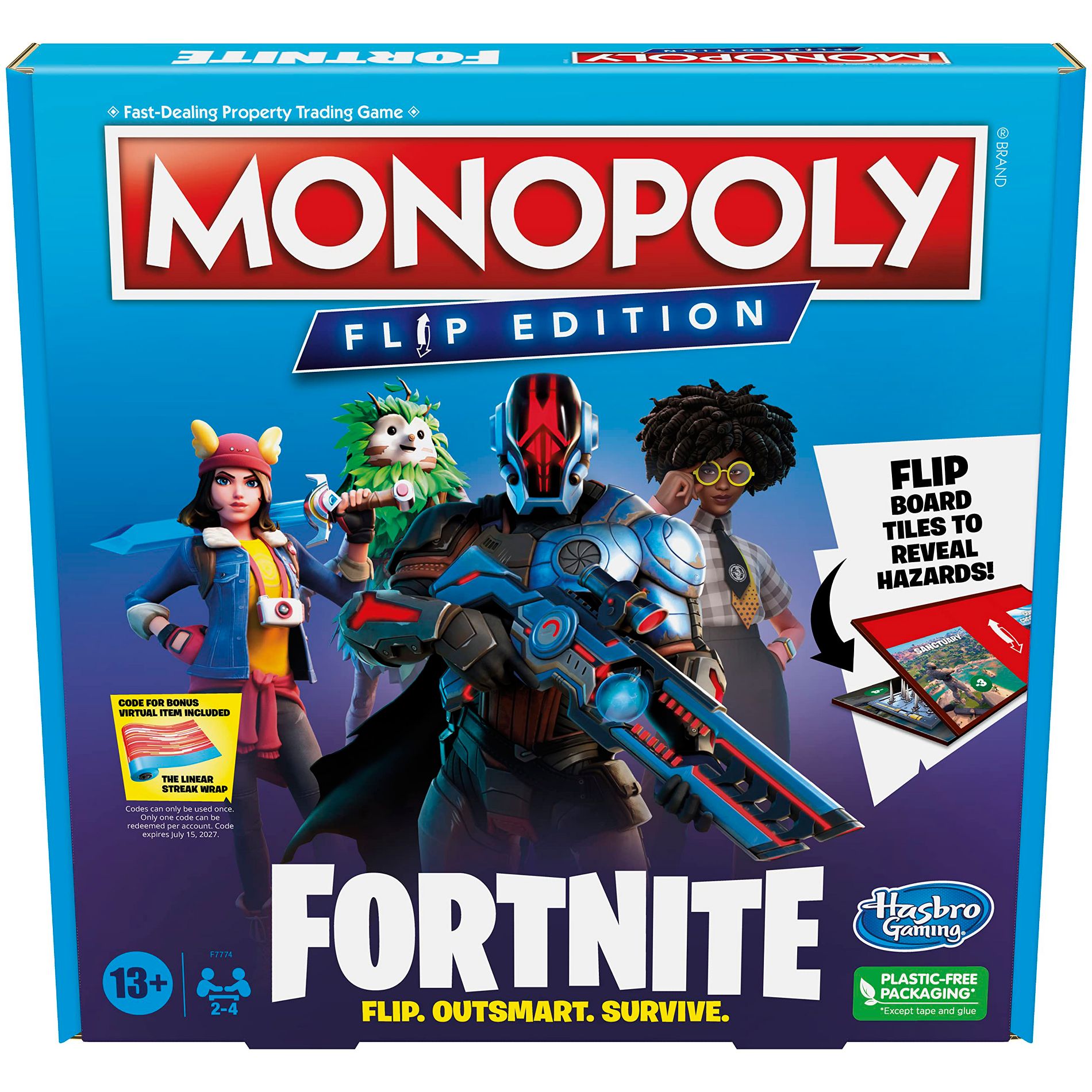 Hasbro Gaming Monopoly Flip Edition: Fortnite Board Game