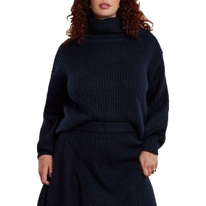 ELOQUII Oversized Button Detail Sweater - 1 of 4