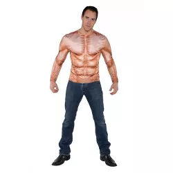 Padded Muscles Photo Real Shirt Adult Costume